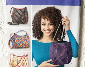Simplicity  Lined Bag Handbag Tote Bag Sewing Pattern #1597 One Size Uncut