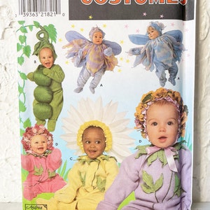 Simplicity Costumes 8273 Pattern Fairy Pea Pod Daisy Flowers Toddler Sizes 1/2-1-2-3-4