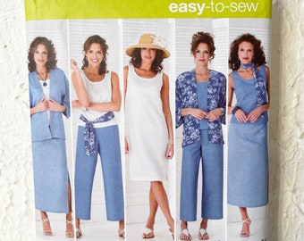 Simplicity Easy Skirt Pants Dress Top Kimono Scarf Pattern #4552 Sizes 20W-28W Uncut
