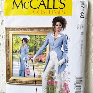 McCall&#39;s Costumes Halloween Steampunk Jacket Skirt Tournure Pattern M7140 Misses 14-16-18-20-22