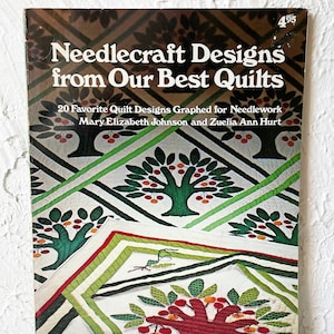 Disegni di needlecraft dalle nostre migliori trapunte Book-20 Quilt Designs per ricamo Vintage 1978