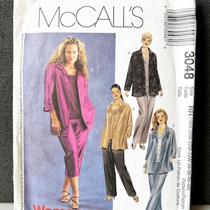 McCall&#39;s Woman Style Loose Fit Shirt-Top-Pants Sewing Pattern 3048 Sizes 18W-24W