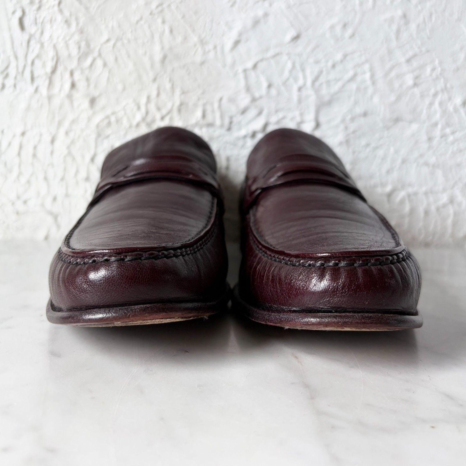 Wright Arch Preserver Penny Loafers 11.5 AAA Burgundy Italy  display picture 3