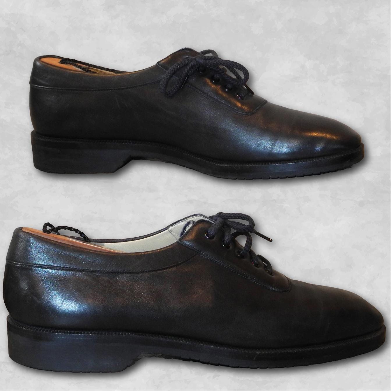 Salvatore Ferragamo Size 8.5 D Oxfords Vintage Vintage Salvatore Ferragamo Black Oxford Shoes, Women main image 2