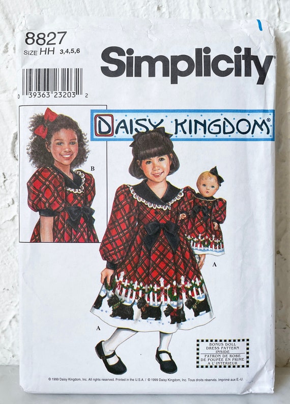 Simplicity Daisy Kingdom Dress Girls' Matching Doll Etsy