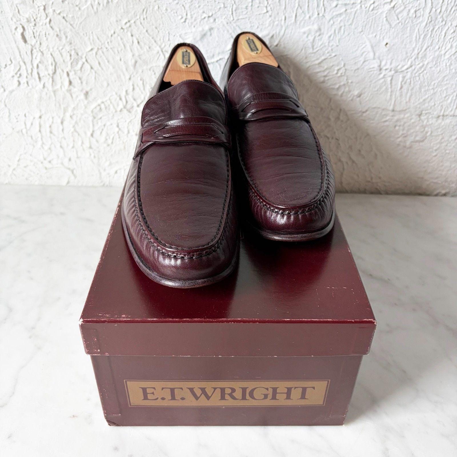 Wright Arch Preserver Penny Loafers 11.5 AAA Burgundy Italy 