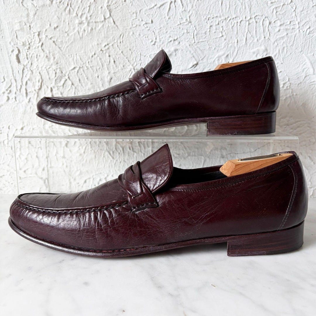Wright Arch Preserver Penny Loafers 11.5 AAA Burgundy Italy  display picture 2