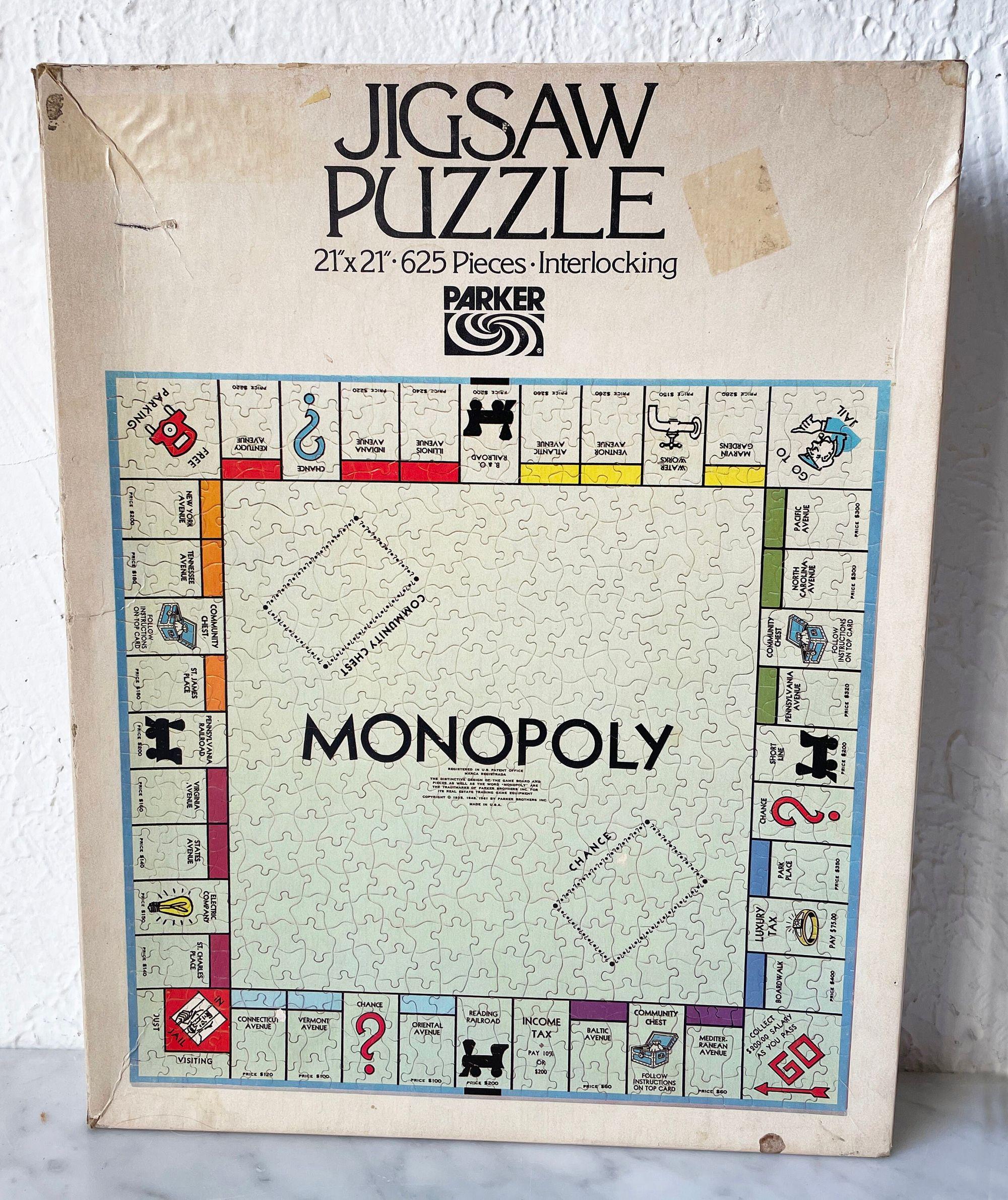Vintage Parker Brothers Monopoly Jigsaw Puzzle 625 Pieces 21