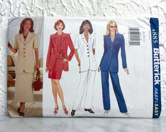 Butterick Jacket Skirt Pants Sewing Pattern #4885 Misses' 18-20-22 Uncut