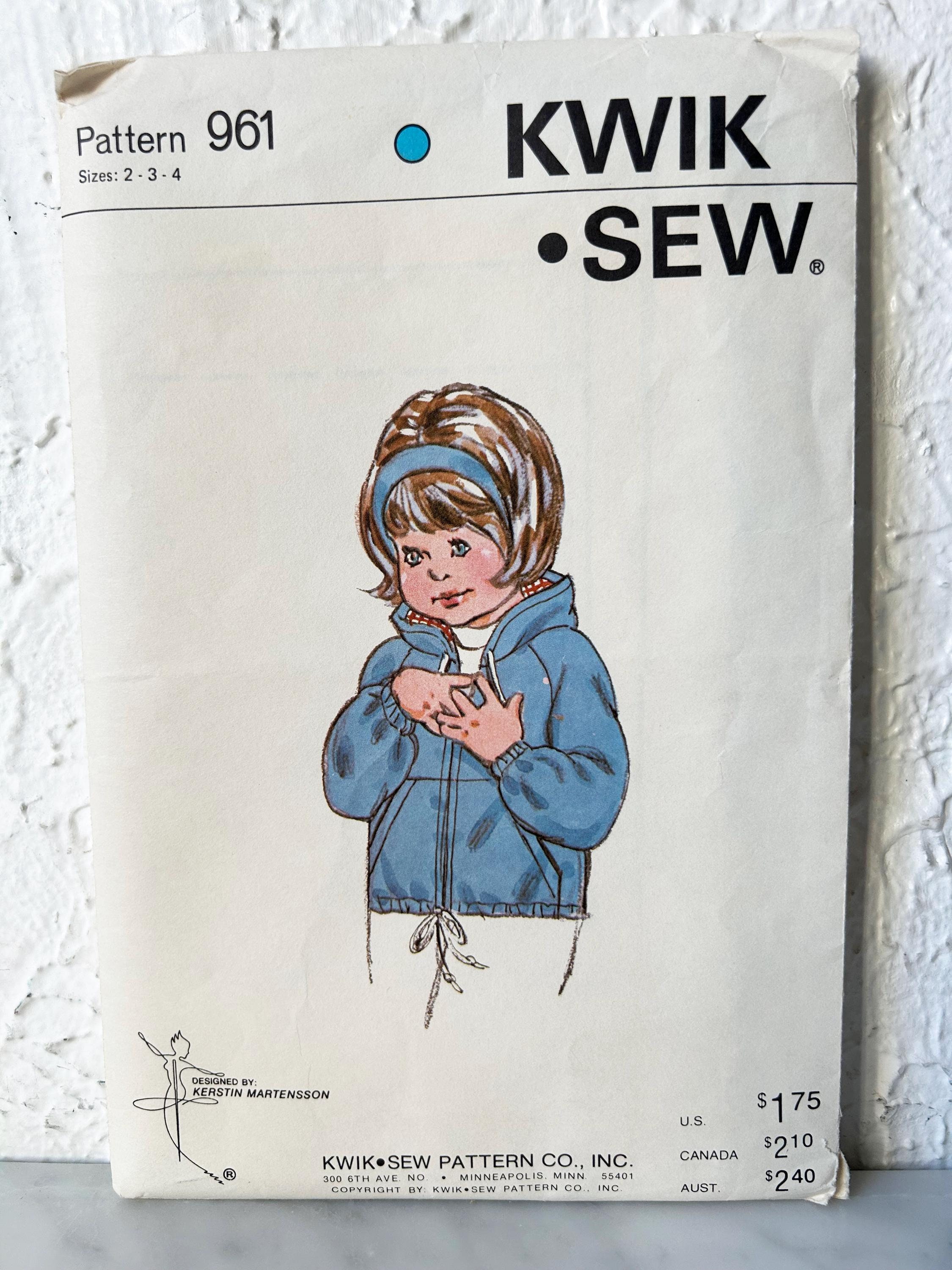 【586389】木 : Savoir & Faire Kwik Sew Lined Hooded Jacket Windbreaker Vintage Sewing