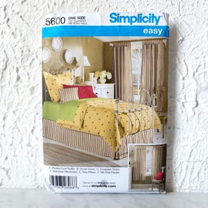 Patrón de costura Simplicity para funda nórdica, volante para almohada y cortina (5600)