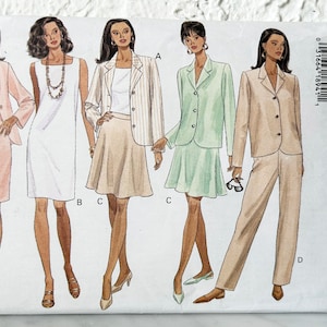 Butterick Vintage Dress Top Skirt Pants Jacket Pattern 3374 Misses 6-12 Uncut