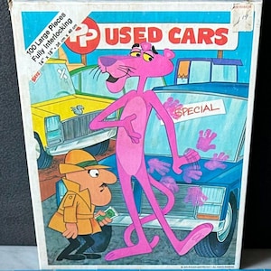 Vintage 1978 Pink Panther tv-tekenfilm kinderpuzzel 100 stukjes Whitman - compleet