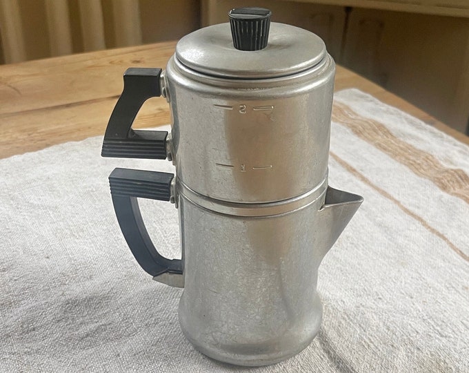 Vintage Wearever Aluminum Coffee Pot Percolator 3044 12 Cup, Stove