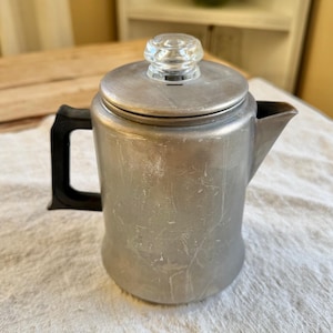 Vintage Mirro Aluminum Coffee Pot, Mirro 5 Cup Coffee Pot, Vintage Coffee Maker by Mirro