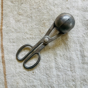 Vintage Aluminum Meatball Maker, Ice Cream or Mellon Scoop / Rare Japan Scissor Type Ball Maker Utensil