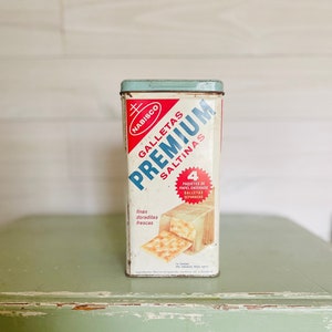 Vintage 1969 Nabisco Saltine Crackers Tin Canister