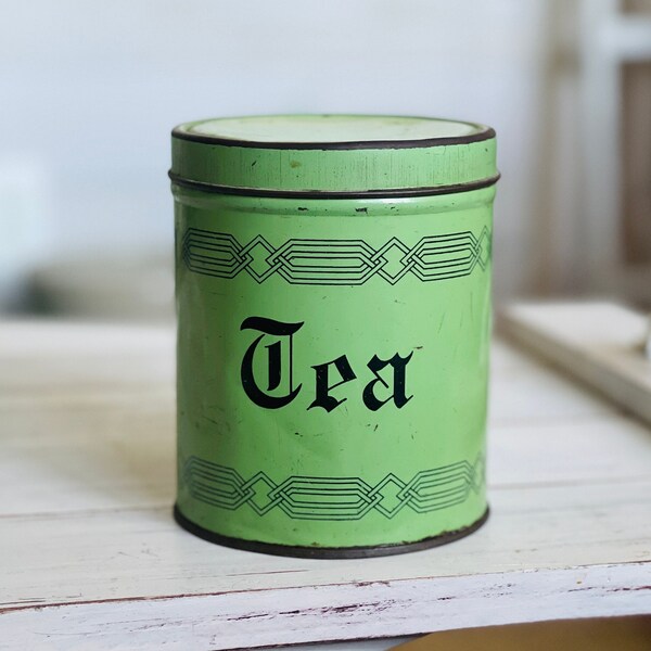 Vintage Tin Canister Etsy