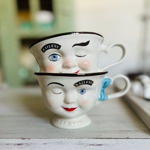 Vintage Bailey's Winking Yum Tea Cup Set, Collectable Vintage Bailey's Winking Yum Tea Cup Set, Collectable