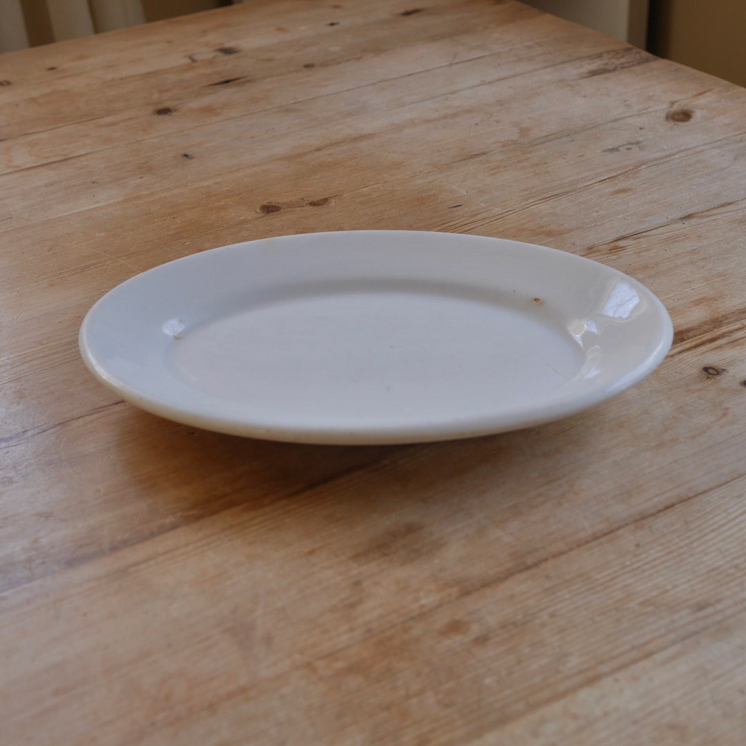 Sterling China "VITRIFIED" White Restaurant Ware Oval Platter From East ...