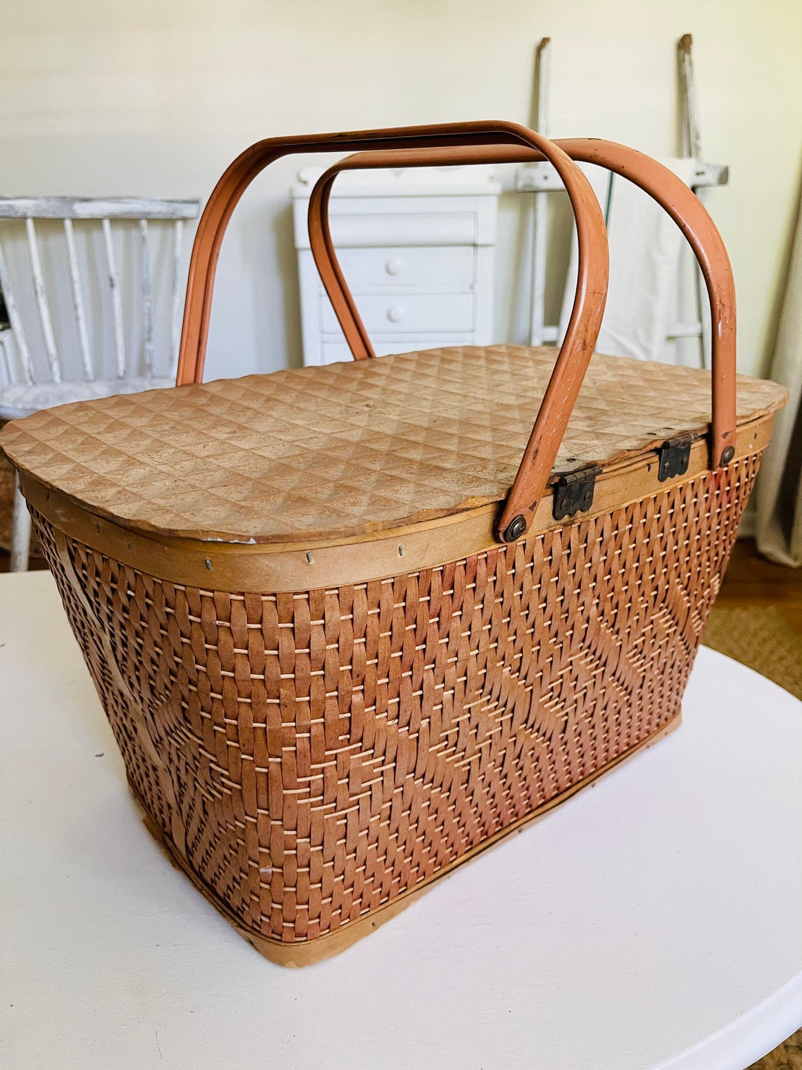 Vintage Redman Picnic Basket / 1950s Picnic Basket Etsy