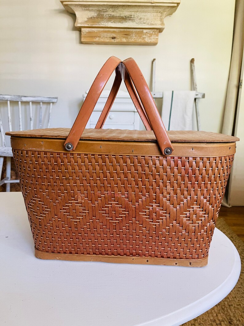 Vintage Redman Picnic Basket / 1950s Picnic Basket Etsy