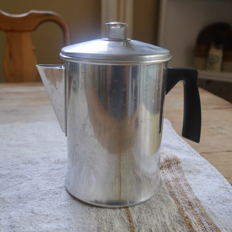 Vintage Mirro Aluminum Coffee Pot Percolator Camping Coffee Etsy