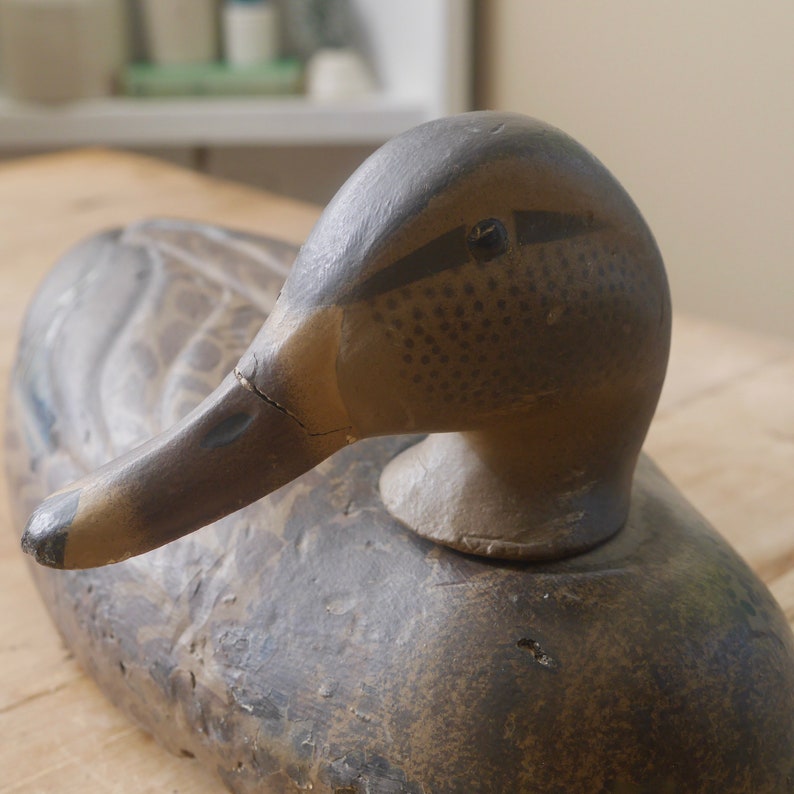 Vintage Duck Decoy From Decoys Unlimited Clinton Iowa / Rustic Etsy