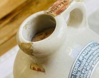 Vintage Stoneware Henry Mckenna Hand Made Kentucky Whiskey Jug 4/5
