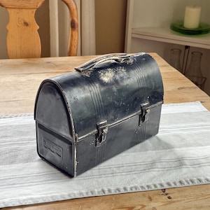 Vintage American Thermos Co Lunch Box Aluminum Dome Handle USA