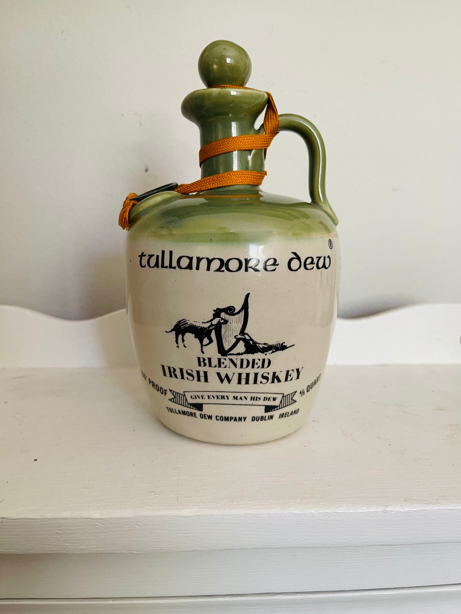 Vintage Irish Whiskey Jug Decanter Tullamore Dew Uisge Baugh Etsy