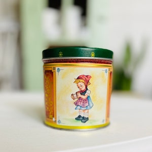 Vintage Gummi Candy Tin Can from Indiana / Tin with Child Musicians Images
