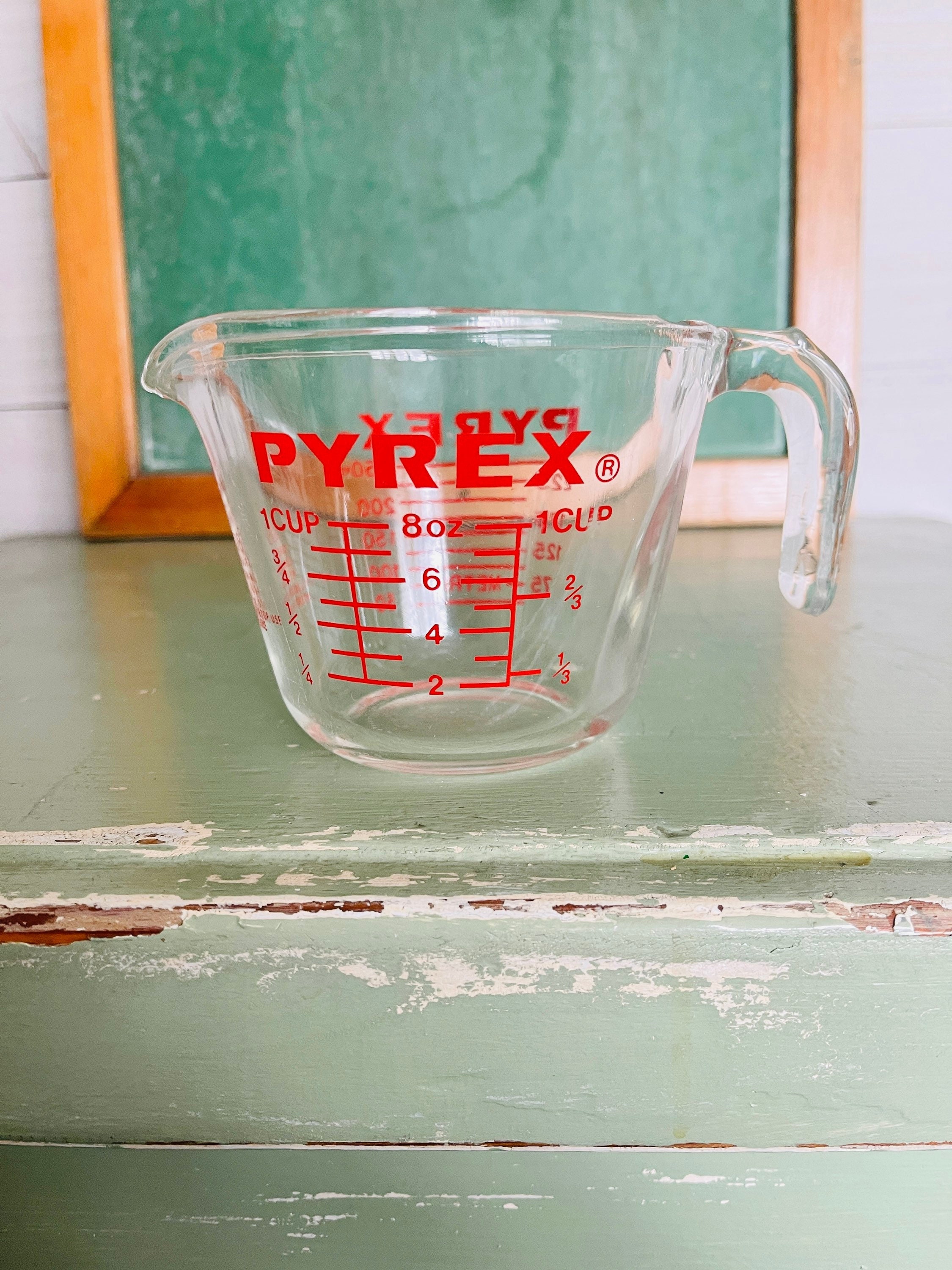 Vintage Red Pyrex 1 Cup Measuring Cup / Pyrex 508 1 Cup 8oz 250ml
