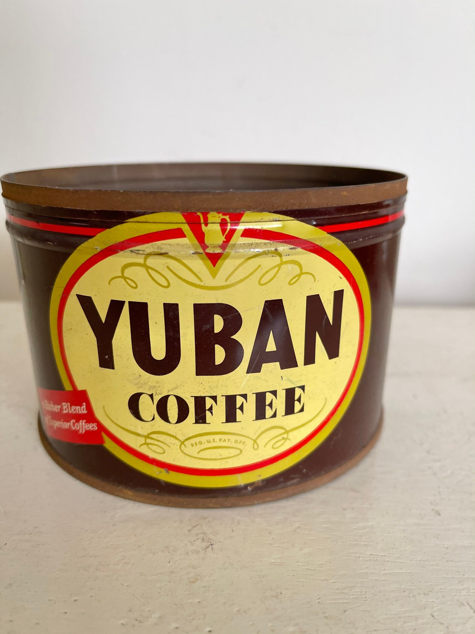 Vintage Yuban Coffee Can / 1950s One Pound Coffee Tin / Etsy