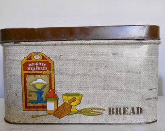 Vintage Metal 1940's Cheinco Breadbox, Shabby Bread Box