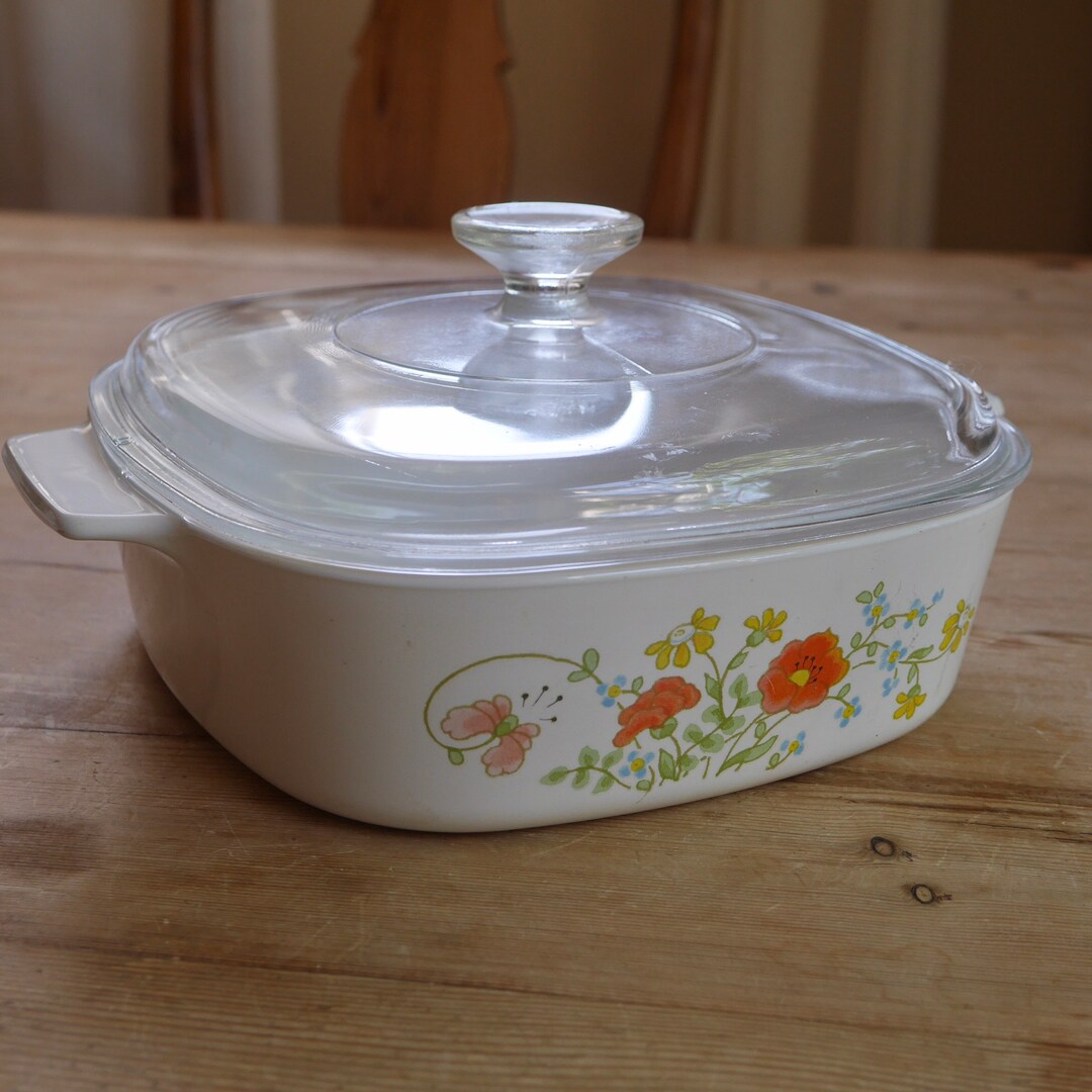 Vintage 2 Qt. Corning Ware Wildflower Pattern With Glass Lid / A-2-B ...