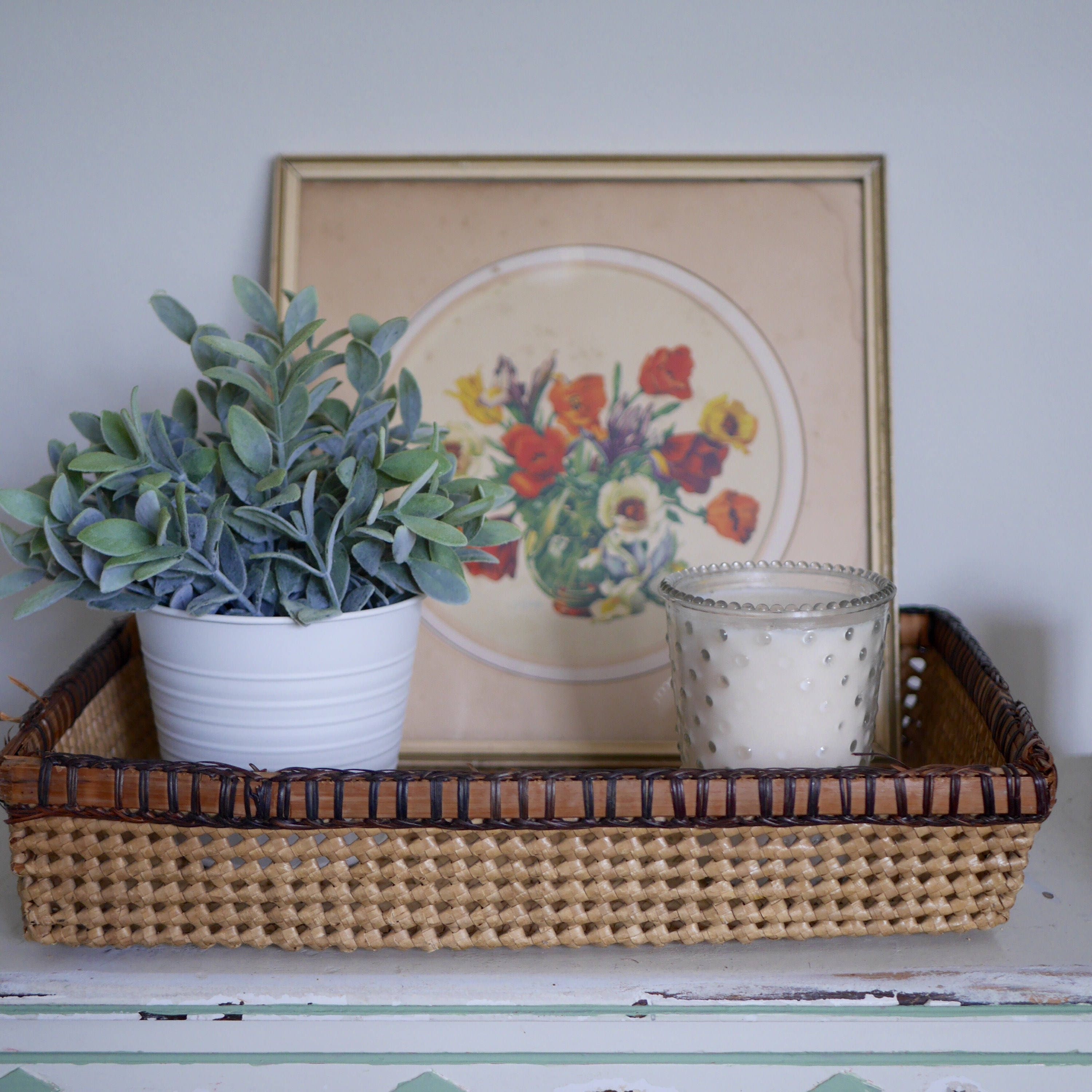 tobacco basket on coffee table Tobacco Basket Table