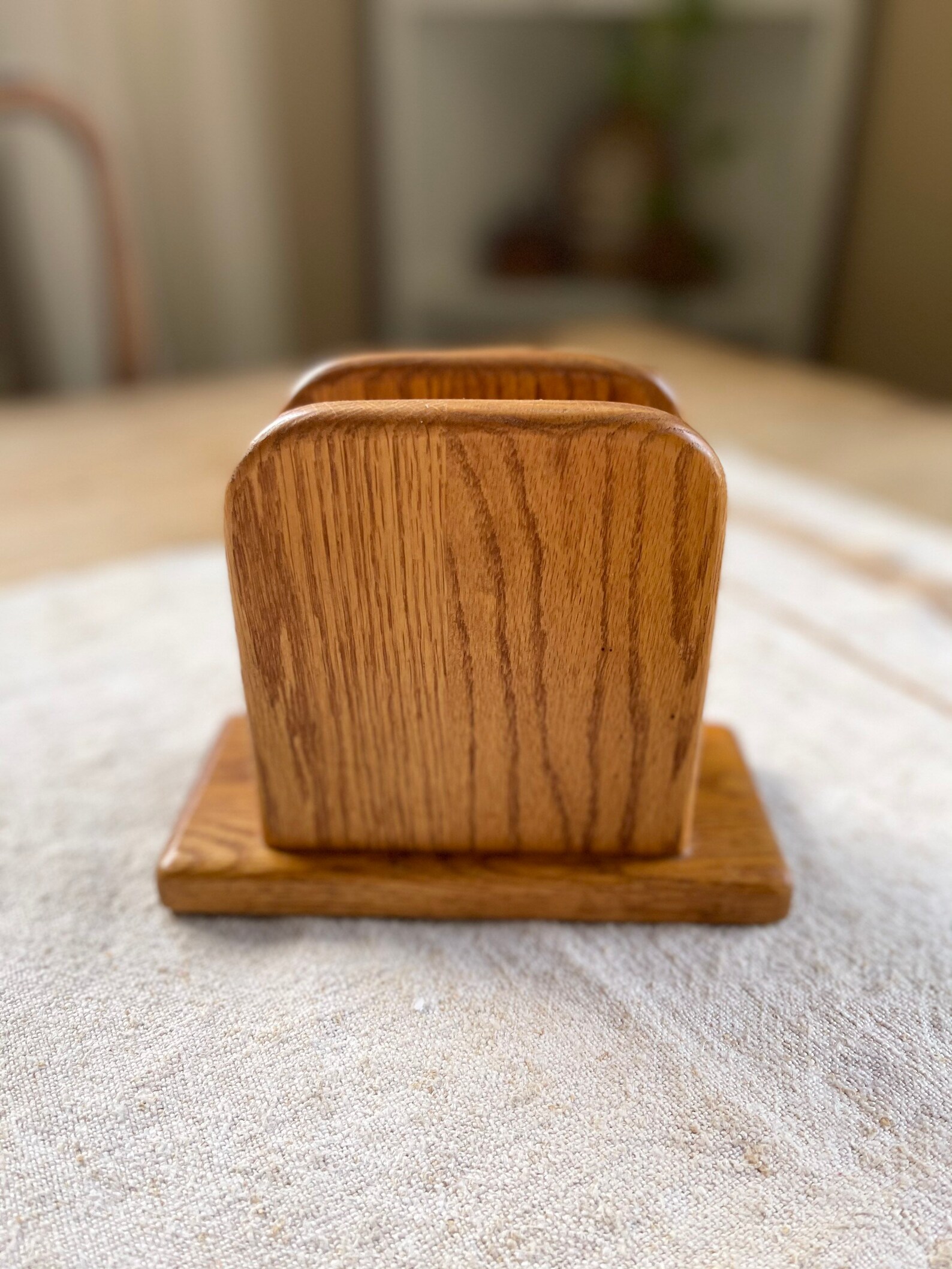 Vintage Wood Napkin Holder / Solid Wood Napkin Holder Etsy