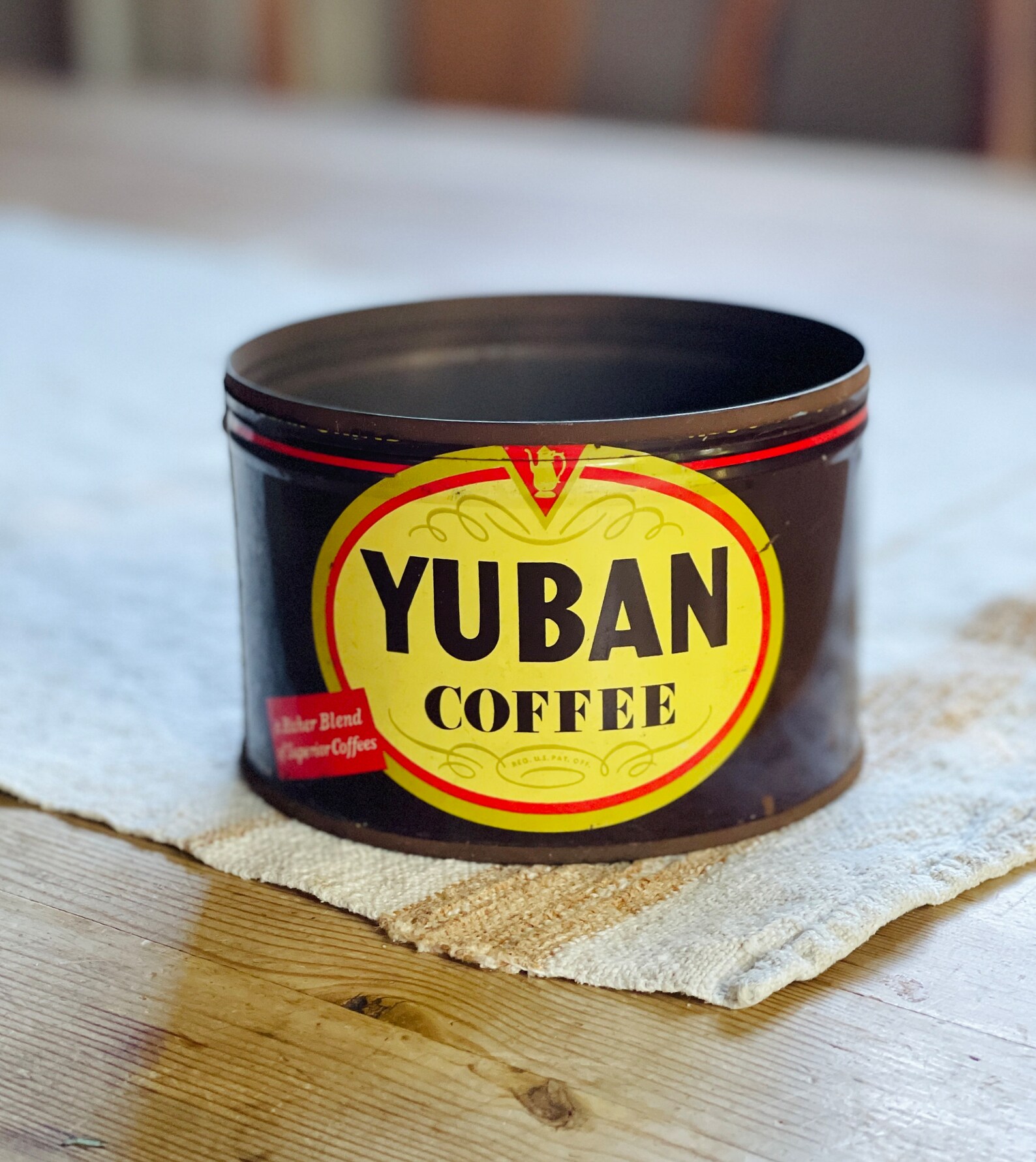 Vintage Yuban Coffee Can / 1950s One Pound Coffee Tin / Etsy