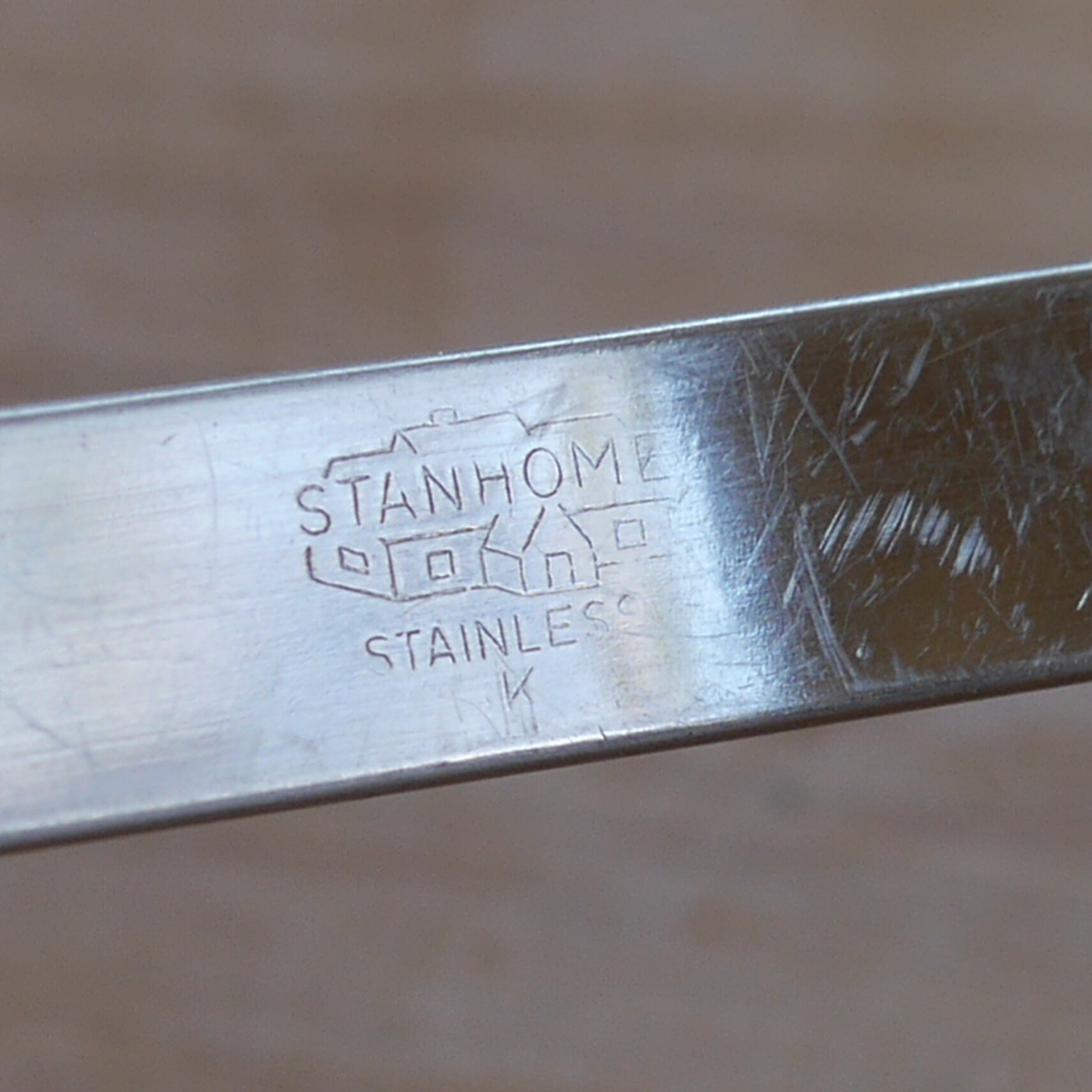 Vtg SHORTY Slotted Spatula/ Flipper Stainless Steel Short Handle USA 1 per  order