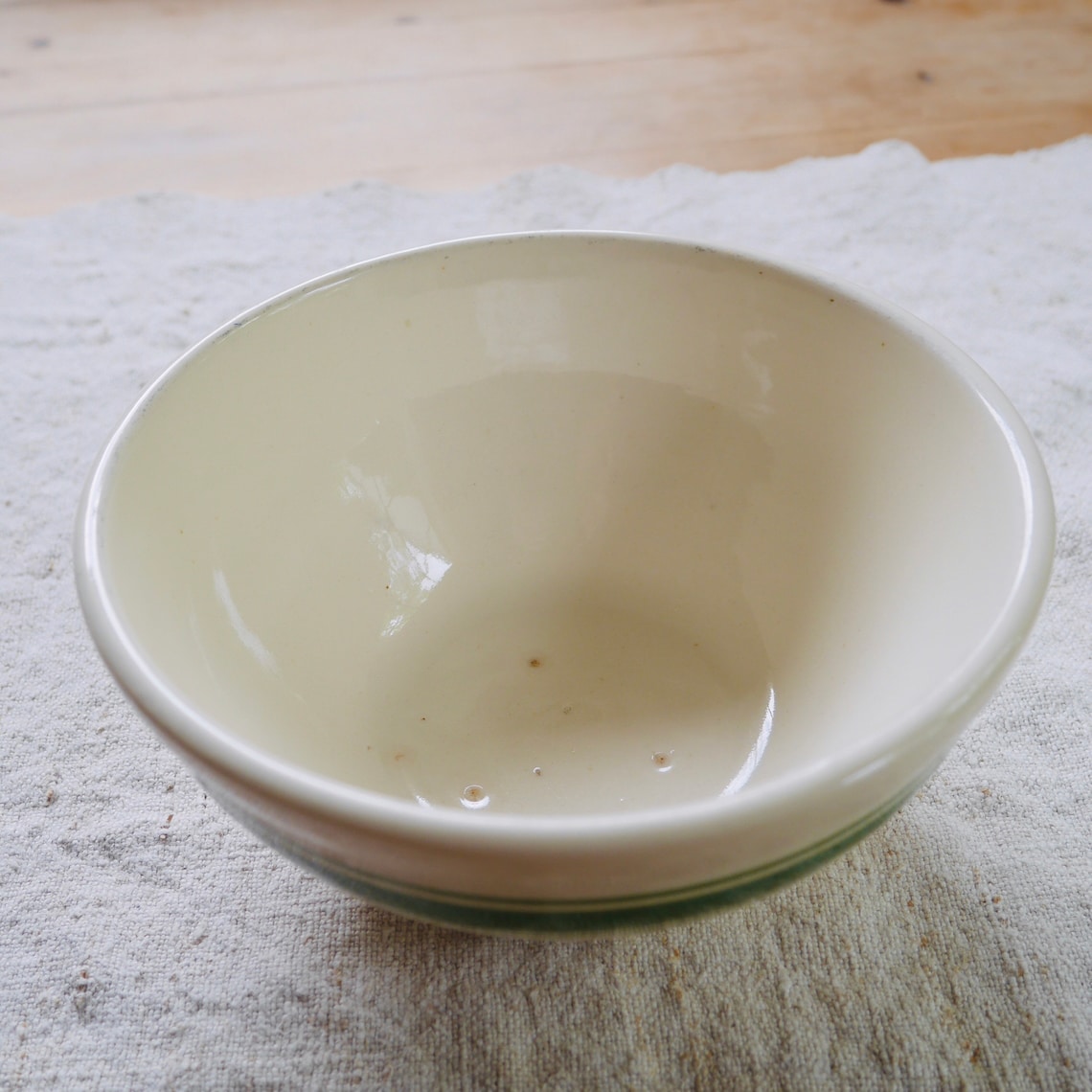 Vintage Off White Ceramic Oven Proof USA Mixing Bowl With Etsy