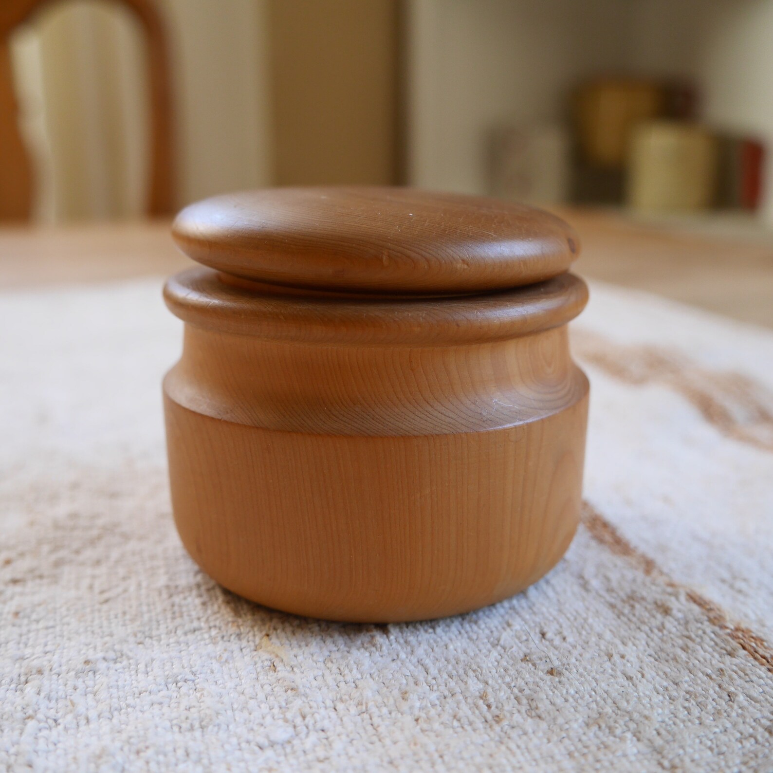 Solid Wooden Bowl Small Wood Bowl With Lid / Argyle Art Etsy