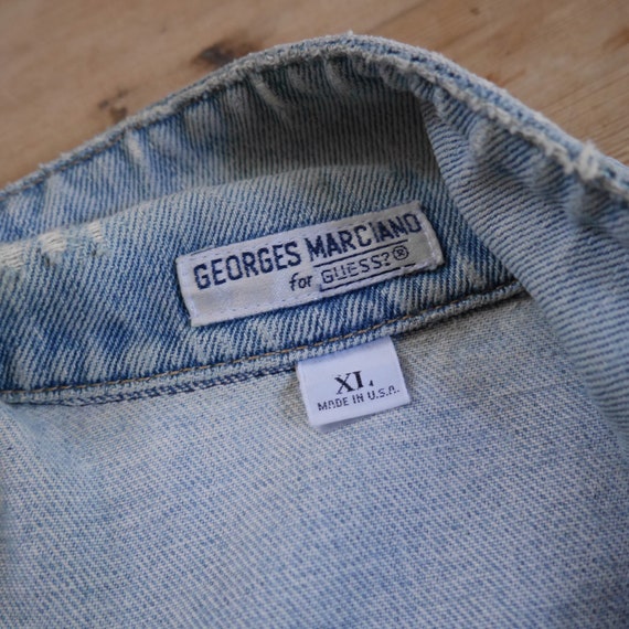 Rare Vintage Mens Guess XL Jean Jacket / Georges … - image 2