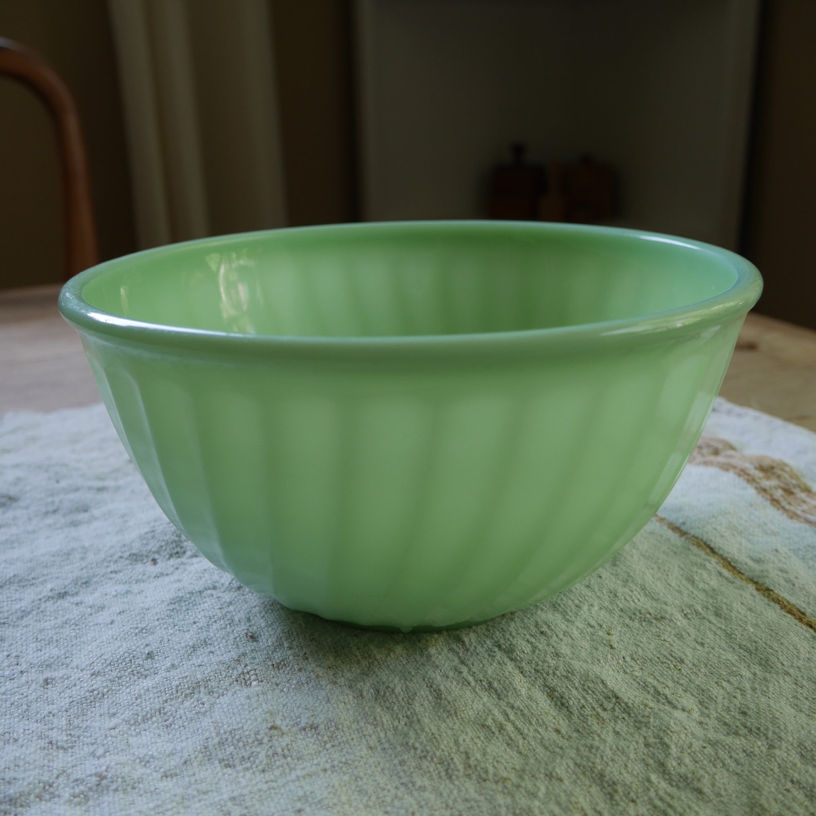 Vintage Fire King Jadeite Green Mixing Bowl Fire King Swirl Etsy