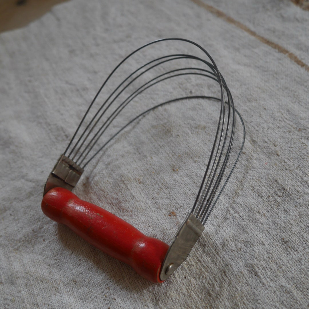 Vintage Androck Pastry Blender Wire Dough Mixer Red Wood Etsy
