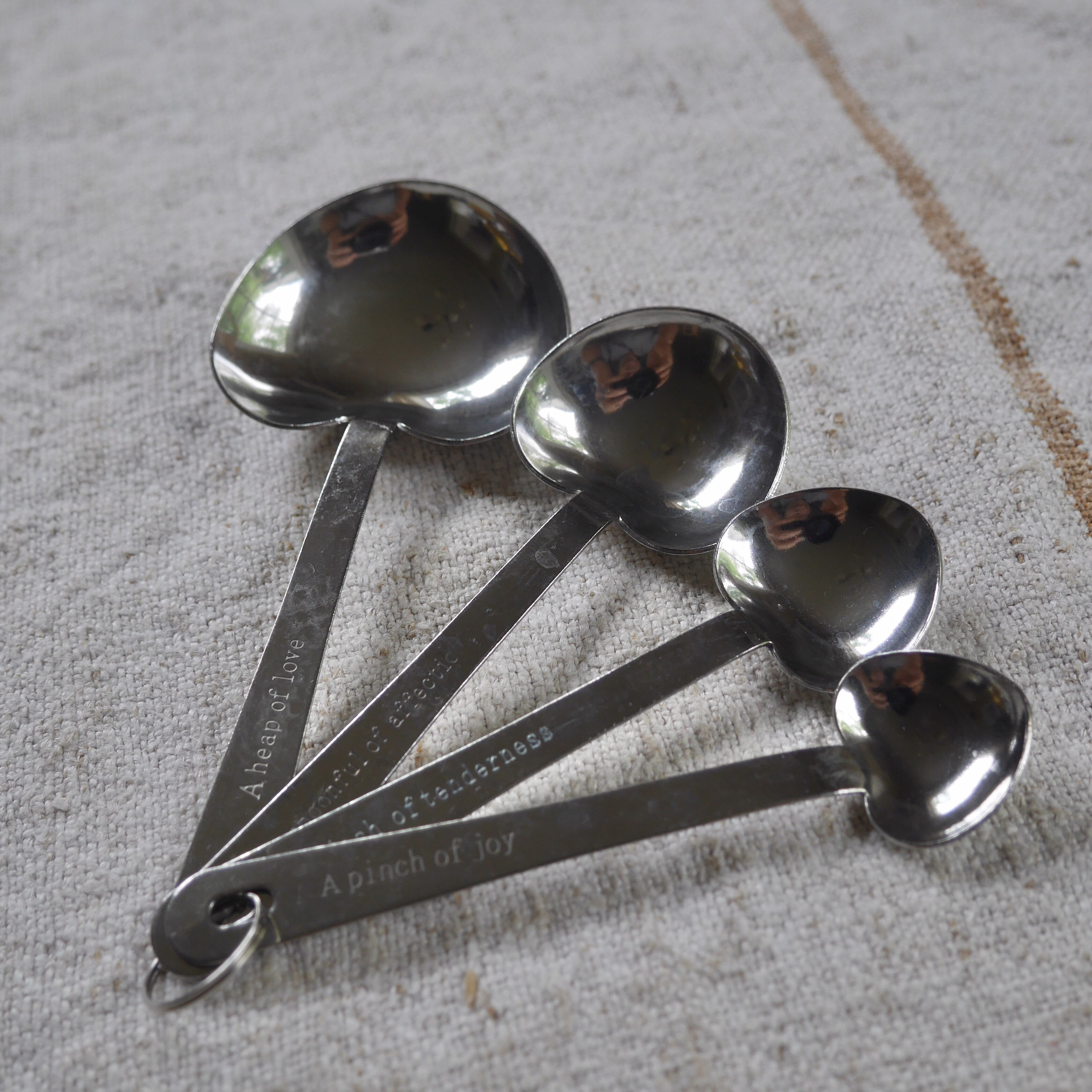 Heart Shaped Measuring Spoons, A Pinch of Joy, A Dash of Tenderness, A  Spoonful of Affection and a Heap of Love 
