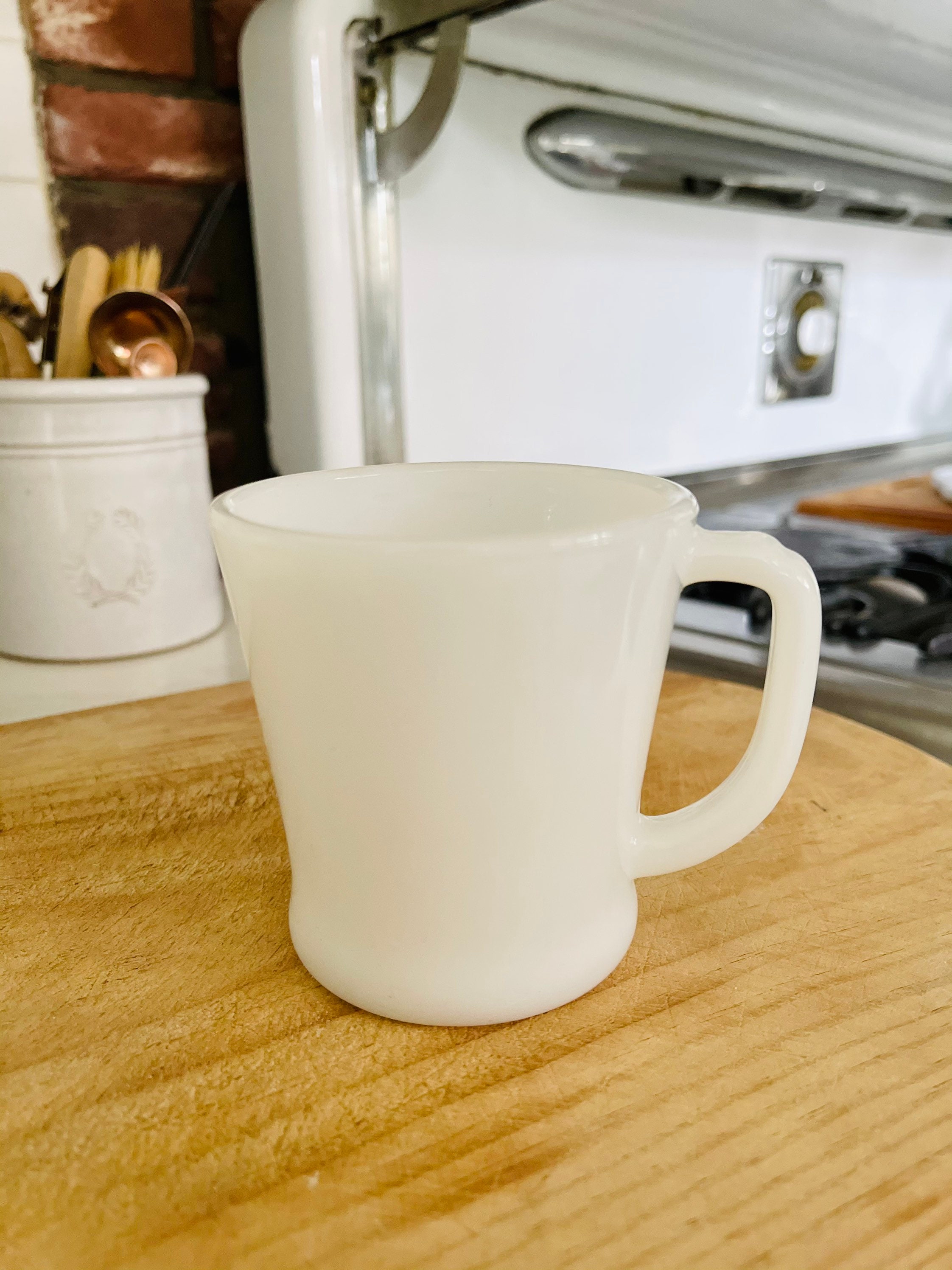 White Fire King Mugs - Etsy