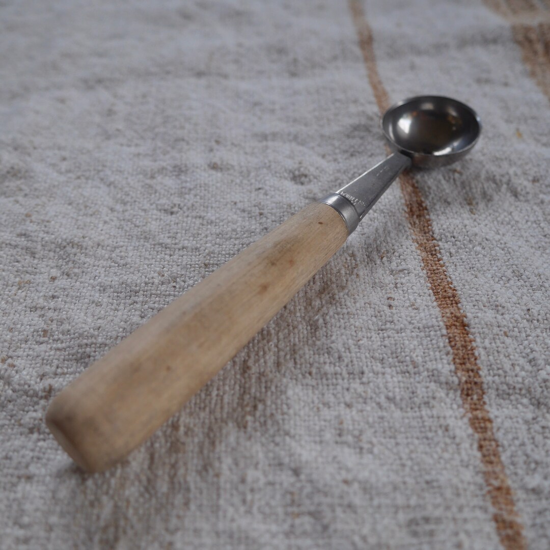 Vintage Melon Baller With Wood Handle / Wood Handle Kitchen Etsy
