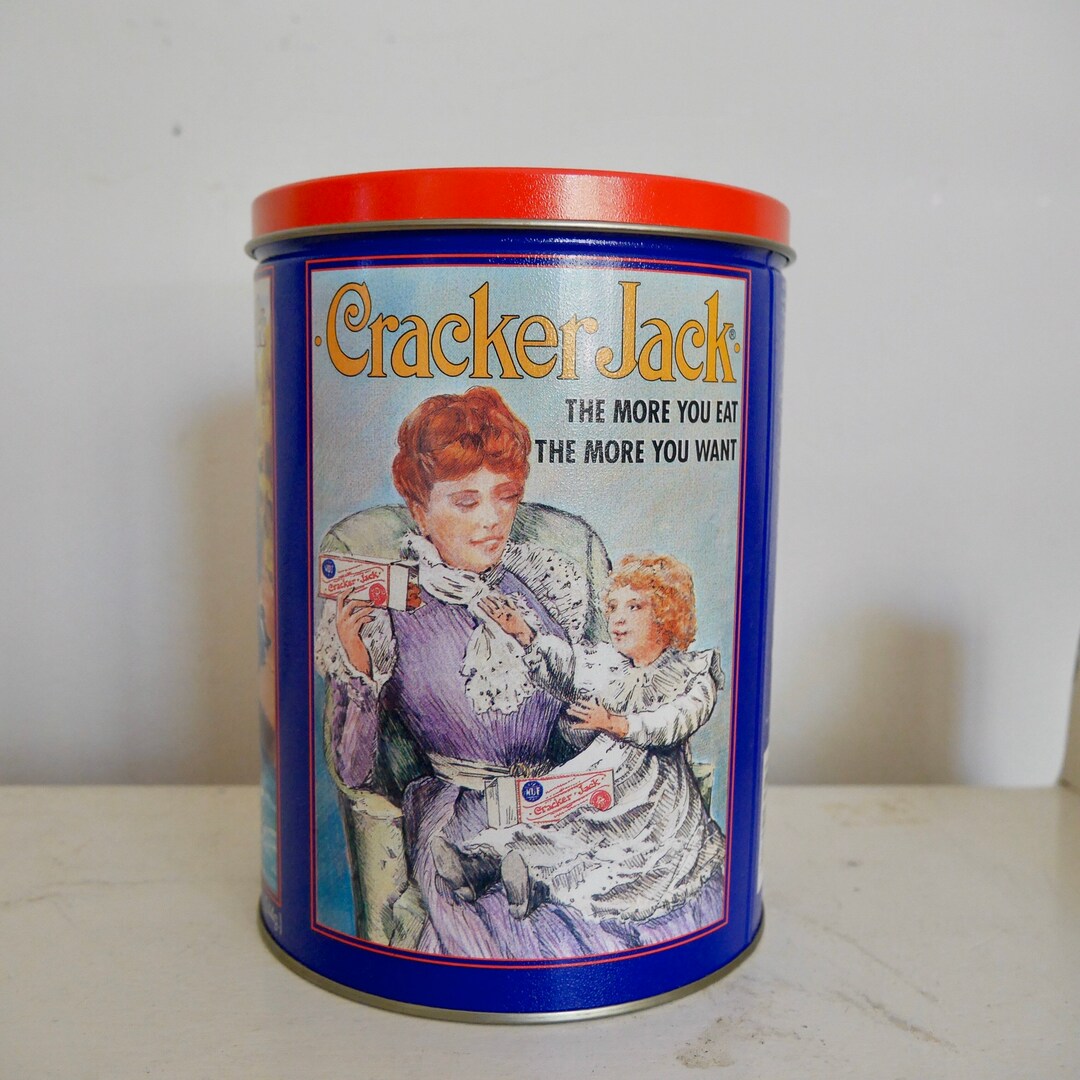 TRICKER'S “JACK collection” 90's vintage Vintage CRACKER JACK Tin Can 11oz Limited Edition 1990 Decor