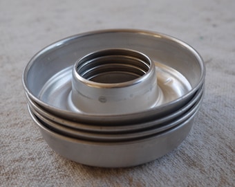 Vintage Aluminum Mini Bundt Pans - Set of 4 - Jello Mold